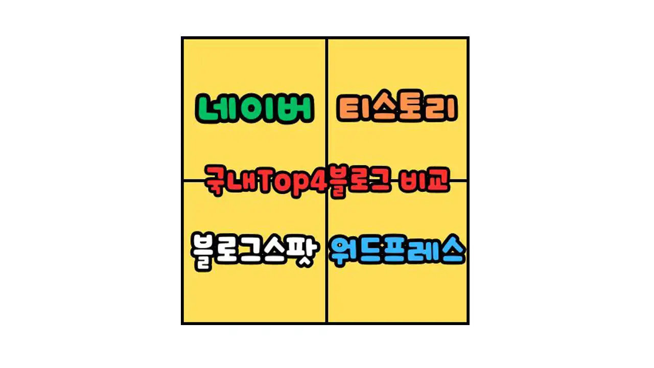 네이버 티스토리 블로그스팟 워드프레스 블로그 비교