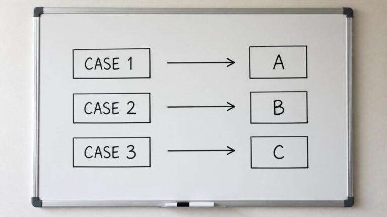 case 조건문 사용법