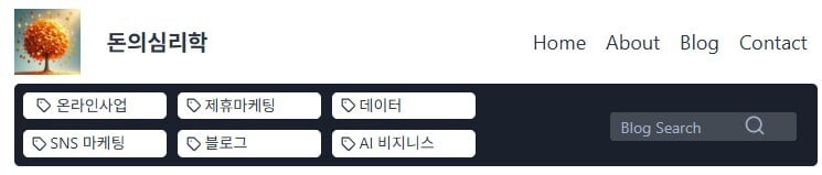 워드프레스 블로그 AI 연결 후 관리된 블로그 화면