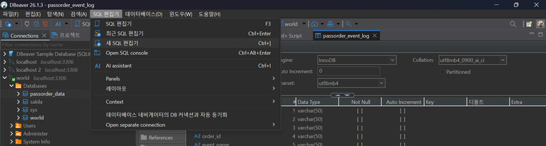 데이터는 불러왔고, 이제 SQL 쿼리를 짜보자 
