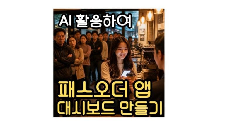 AI 활용 패스오더 앱 대시보드 만들기