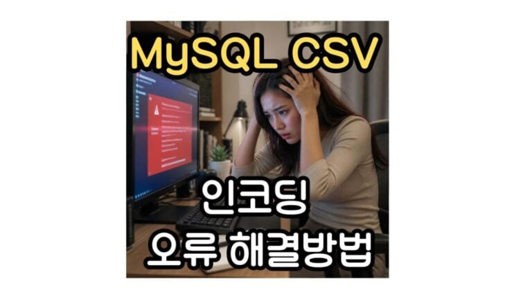 Mysql csv 인코딩 오류 해결방법