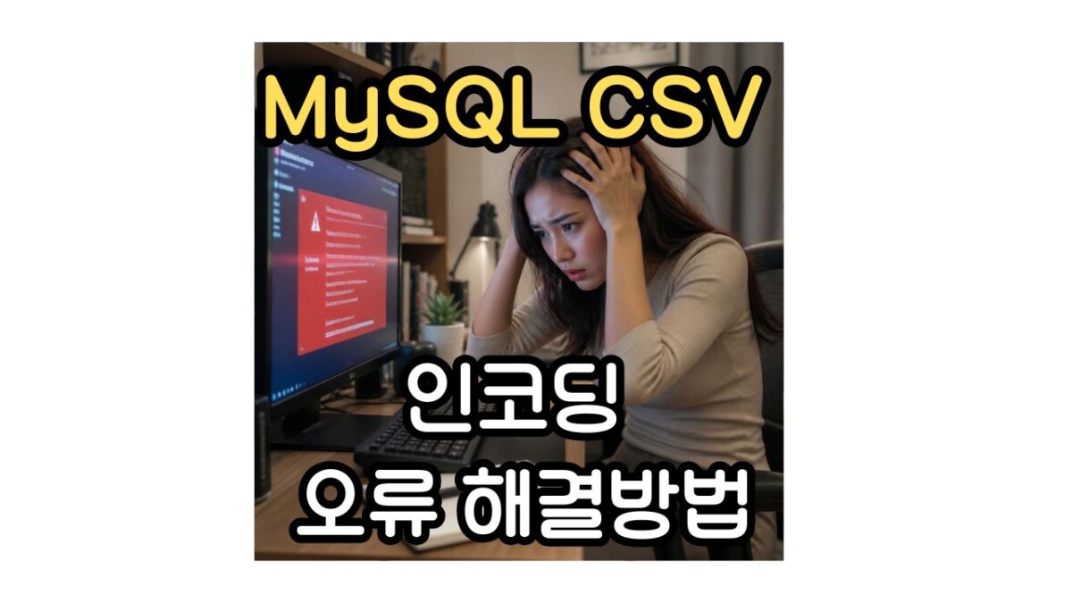 Mysql csv 인코딩 오류 해결방법
